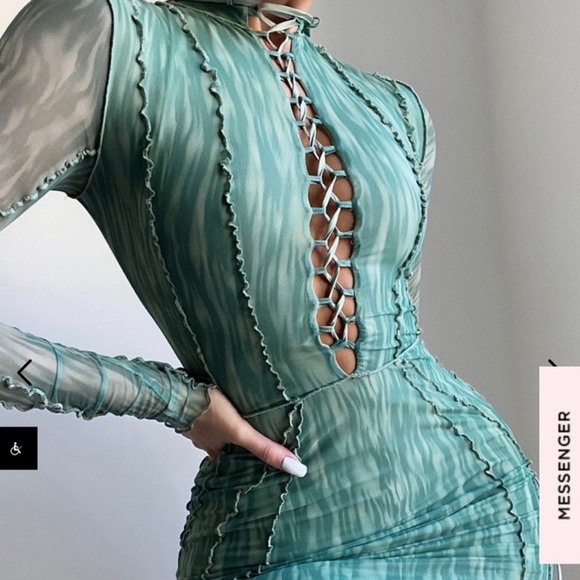 House of CB dylan dress - tie up mini dress - Picture 2 of 5